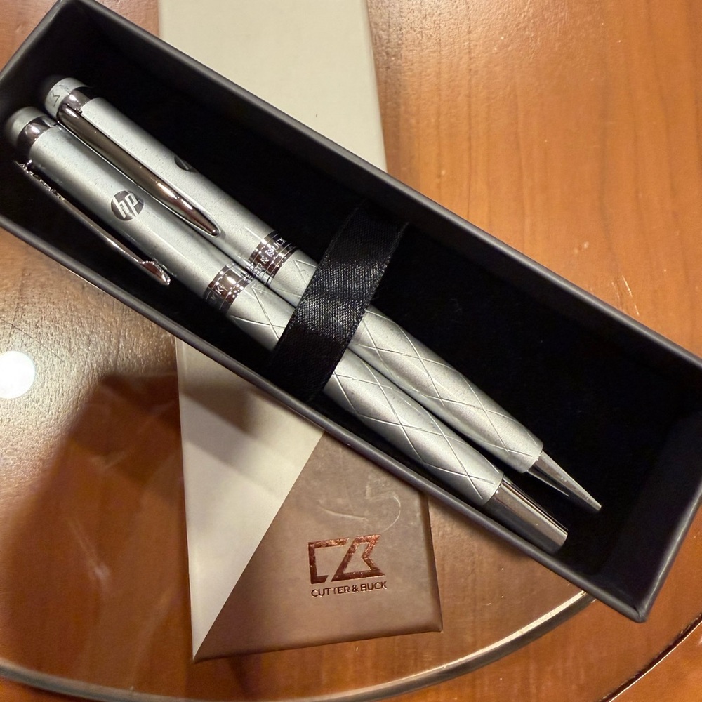 Cutter & Buck Elegant Silver Pen Duo